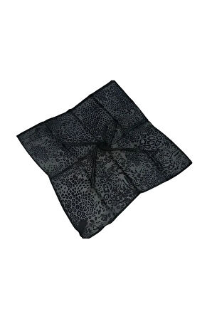 Mısırlı Eşarpları Devore Leopar Desenli Eşarp