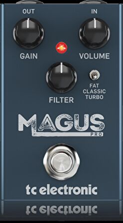 Tc Electronic MAGUS PRO Fat Mids, Tiz Filtre Kontrolü ve 3 Kırpma Modu ile Klasik Yüksek Kazançlı Distorsiyon Pedalı