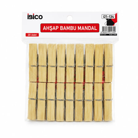 20PCS BÜYÜK AHŞAP BAMBU MANDAL (5673)