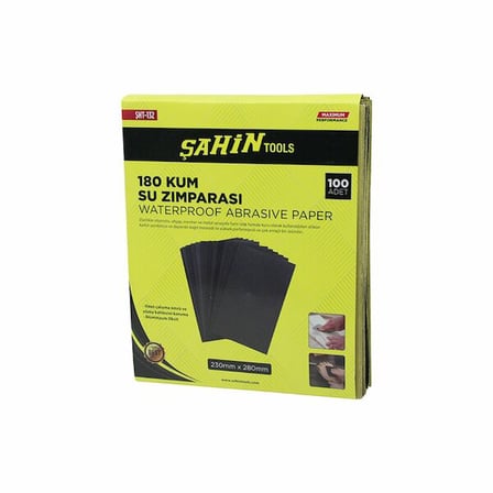 100 ADET 180 KUM KAĞIT SU ZIMPARASI 230X280MM (5673)