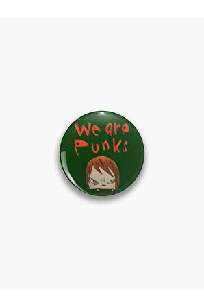 We Are Punks Yazılı Y2K Grunge Stil Rozet CaminhoRozet
