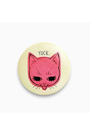 Yuck Yazılı Kedi Rozet