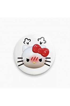Hello Kitty Kızgın Sarkastik Rozet Metal y2k