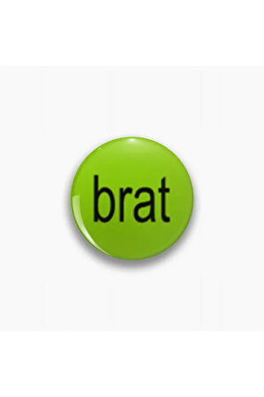 Charli xcx Brat Yeşil Rozet Metal