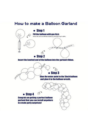 Toz Mavi ve Altın Balon Kemer Kiti DOĞUM GÜNÜ BALON SETİ