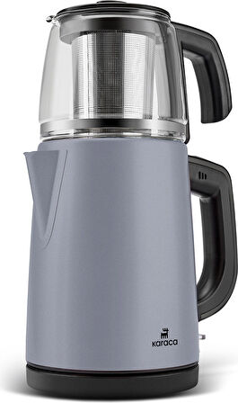 Karaca Tea Glass 2 In 1 Çelik Çay Makinesi Ve Kettle Ocean Wave
