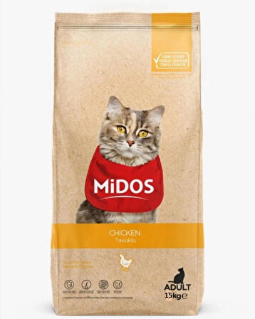 Midos Tavuklu Yetişkin Kedi Maması 15 Kg