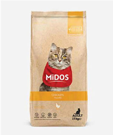 Midos Tavuklu Yetişkin Kedi Maması 15 Kg