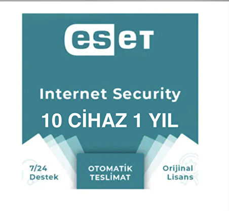 Eset İnternet Security 10 Cihaz 1 Yıl ( Dijital Lisans )