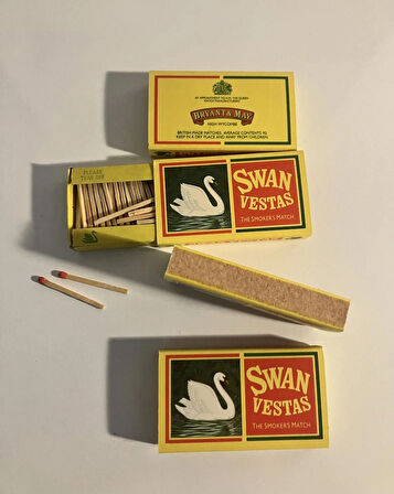 Kaantik Swan Vestas Vintage Kovboy Kibrit 4LÜ PAKET