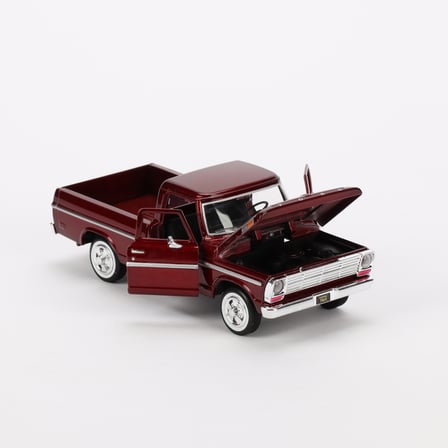 Motormax 1:24 1969 Bordo Ford F-100 Pickup Model Araba