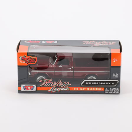 Motormax 1:24 1969 Bordo Ford F-100 Pickup Model Araba