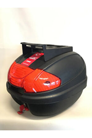 Motorsiklet Arka Çanta 32 Litre Siyah Sırt Dayamalı Üst Tabakalı Full Set