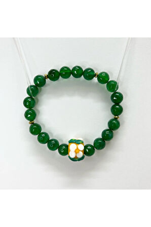 Gerçek Doğal Taş Bileklik Malakit (Malahit)