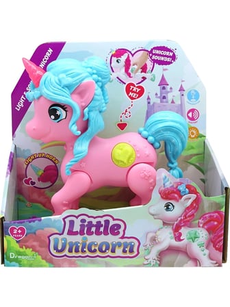 Evrensel Oyuncak Sesli Işıklı  Unicorn Mavi-Pembe
