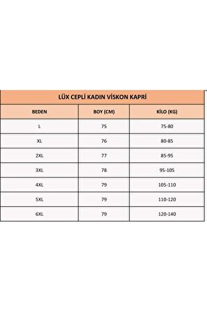 Lüx Cepli Viskon Kadın Kapri & Bermuda k15