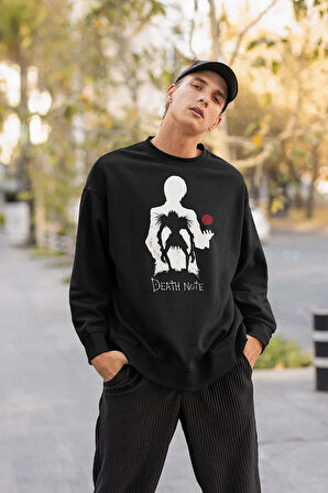 Death Note Baskılı Unisex Oversize Anime Sweatshirt