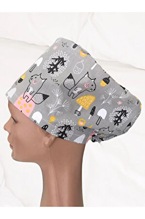 Cerrahi Bone Lastikli Ve Bağcıklıdır Doktor Hemşire Bonesi