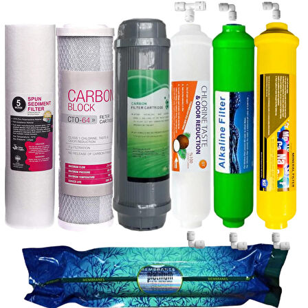 Su Arıtma Filtre Seti 7 Li Çift Karbon Platınum Mineral Alkali