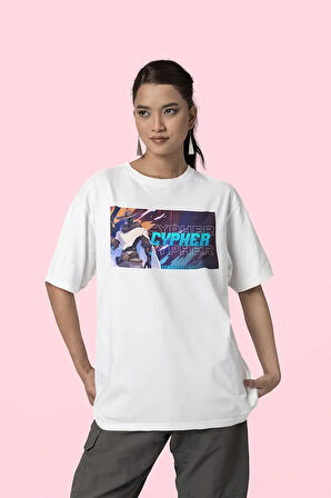 Cypherr Baskılı Unisex Oversize Vallorant Tişört