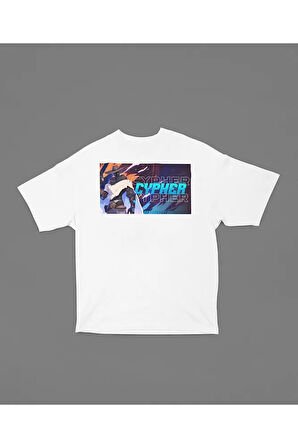 Cypherr Baskılı Unisex Oversize Vallorant Tişört