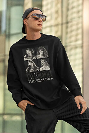 Taylor Swift The Eras Tour Baskılı Unisex Oversize Sweatshirt
