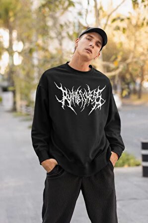 Tasarım Baskılı Unisex Oversize Sweatshirt