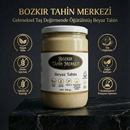 Bozkır Tahin Merkezi Taş Değirmeni Beyaz Tahini 600 gr (doğal & Vegan)