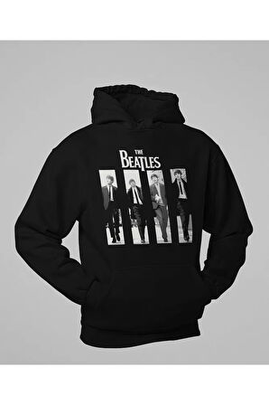 Müzik Grubu The Beatles Baskılı Unisex Oversize Hoodie