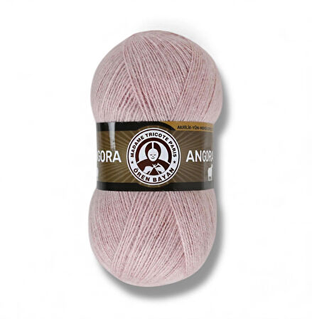 Ören Kadın Angora Pudra Pembe El Örgü İpi -124