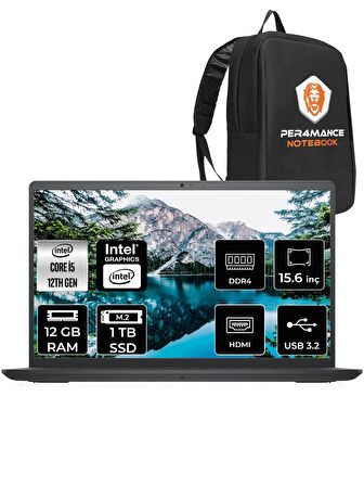 Dell Inspiron 15 3520 i5 1235U 12GB RAM 1TB SSD 15.6'' FHD FDOS I352024052009U & PER4 ÇANTA