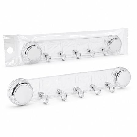 10 ADET PLASTİK POŞETLİ 5 KOLLU - VAKUMLU DELUX ASKISI YAPIŞKANLI 38.5CM - 5CM (5680)