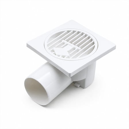 PLASTİK YER SÜZGEÇ - SİFON GİDER KAPAK YANDAN 10X10X50 (5680)