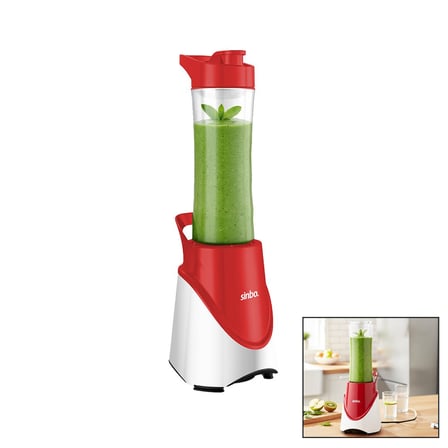 SMOOTHİE BLENDER 570ML ŞİŞE 4 LÜ ÇELİK BIÇAK 300W TURBO MOTOR SHB-7508 (5680)