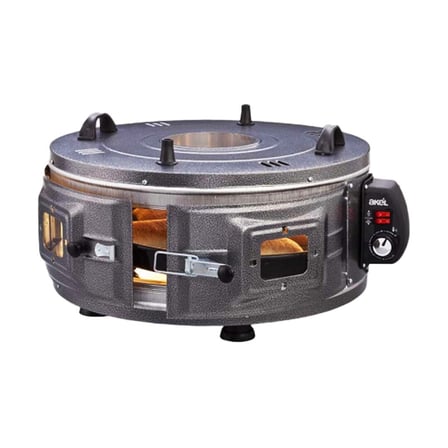 GROSS YUVARLAK DAVUL FIRIN STANDART AYARLANABİLİR TERMOSTAT = 50°C-320°C 1300W - 53CM ALÜMİNYUM TEPS