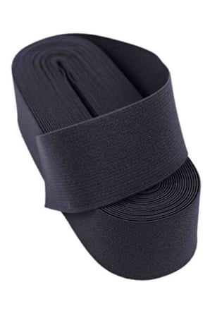 SİYAH  - 3CM PAÇA LASTİK GENİŞ 10MT. (5680)