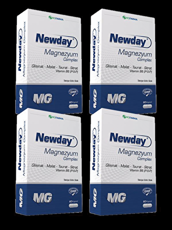 Newday Magnezyum Complex 60 Kapsül x4