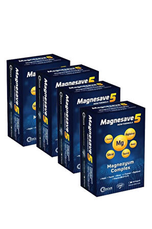 Magnesave5 Magnezyum Complex 60 kapsül x4