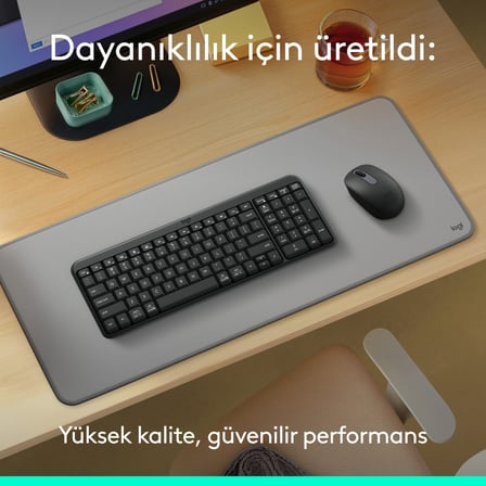  Logitech K250 Kablosuz Türkçe Klavye - Bluetooth Bağlantılı Kompakt Tasarım ile Ev Ofis Kullanımı