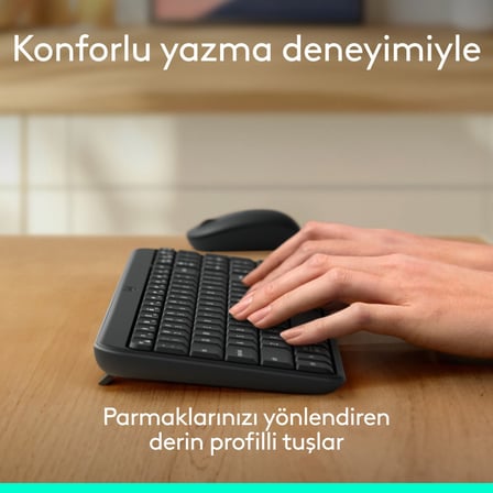  Logitech K250 Kablosuz Türkçe Klavye - Bluetooth Bağlantılı Kompakt Tasarım ile Ev Ofis Kullanımı