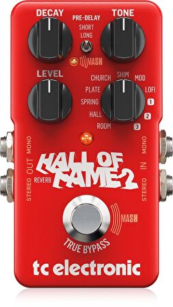 Tc Electronic Hall of Fame 2 Reverb Çığır Açan MASH Ayak Pedalı ve Pırıltılı Efektli İkonik Reverb Pedalı