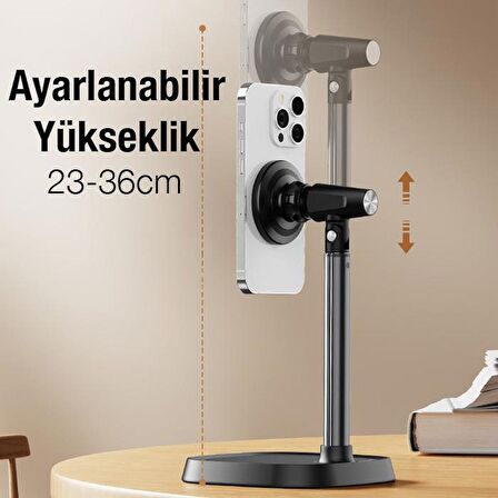 Coofbe Yükseklik Ayarlı Magfase Masaüstü Telefon Tutucu İphone 12 13 14 15 Pro Max Telefon Standı
