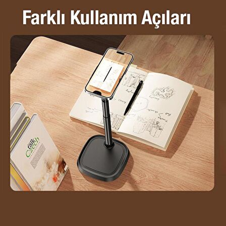 Coofbe Yükseklik Ayarlı Magfase Masaüstü Telefon Tutucu İphone 12 13 14 15 Pro Max Telefon Standı