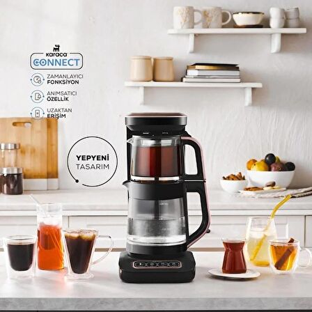 Çaysever Robotea Pro Wifi Connect 4 in 1 (Çay Demleme, Filtre Kahve, Mama Suyu, Sıcak Su) Konuşan Otomatik Demleme Makinesi 2500W