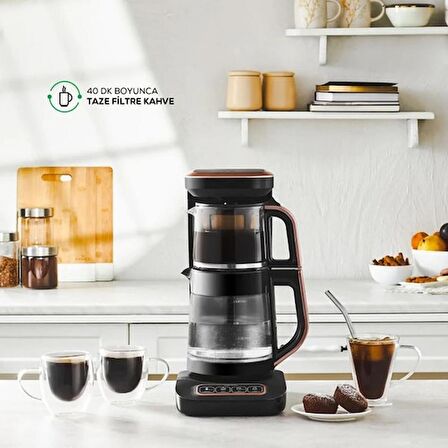 Çaysever Robotea Pro Wifi Connect 4 in 1 (Çay Demleme, Filtre Kahve, Mama Suyu, Sıcak Su) Konuşan Otomatik Demleme Makinesi 2500W