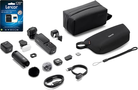 DJI Osmo Pocket 4 Creator Combo + Lexar 128GB Kart Hediyeli Ithalat Garantili