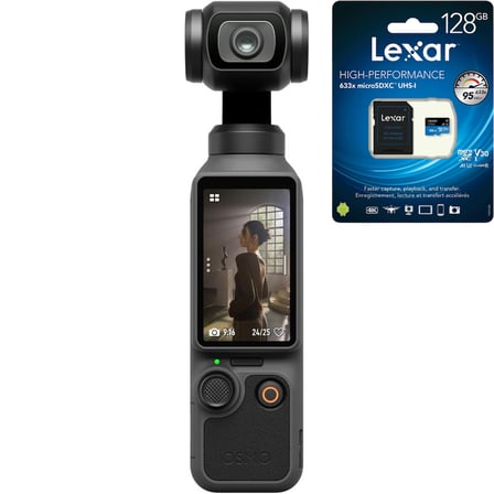 DJI Osmo Pocket 4 Creator Combo + Lexar 128GB Kart Hediyeli Ithalat Garantili