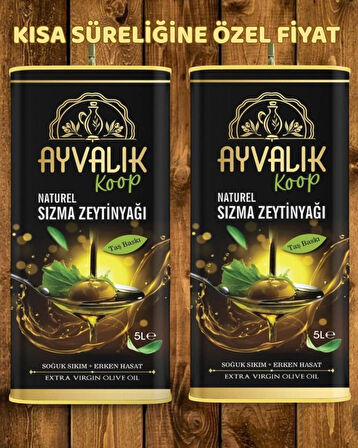 Ayvalık Doğal Zeytinyağı 10 LT | Soğuk Sıkım | Üreticiden Tüketiciye