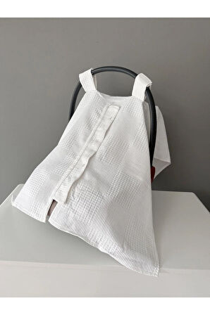 %100 Pamuk Beyaz Pike Kumaş Puset Örtüsü