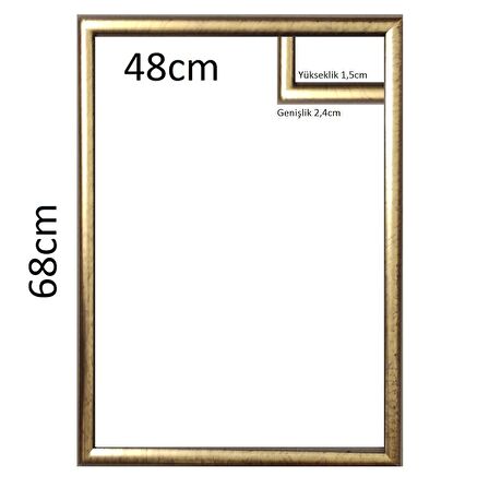 Sar Plus Balıksırtı Puzzle Çerçevesi 1000 Parça Için Ebat 68cmx48cm Altın